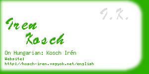 iren kosch business card